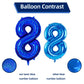 Number 8 Balloon 40 Inch, Dark Blue Big Number Balloon, Giant Foil 8 Balloons Number, Helium 8Th Birthday Balloons For Kids Boys