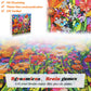 Bgraamiens Puzzle-Mosaic Art Flowers-1000 Pieces Mosaic Art Paper Puzzle For Adults, Stained Glass Art Puzzle With Flowers, Impossible Puzzle Color Challenge Flowers Puzzle For Adults