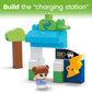 Mega Brands MEGA BLOKS Green Town Charge & Go Bus Set, 36 Building Blocks, Ages 1+, Model HDX90, Plastic