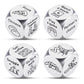 4PCS Date Night Dice Gifts for Boyfriend Girlfriend Valentines Day Gifts for Him Her 11th Anniversary Steel Gifts for Women Men
