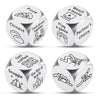 4PCS Date Night Dice Gifts for Boyfriend Girlfriend Valentines Day Gifts for Him Her 11th Anniversary Steel Gifts for Women Men