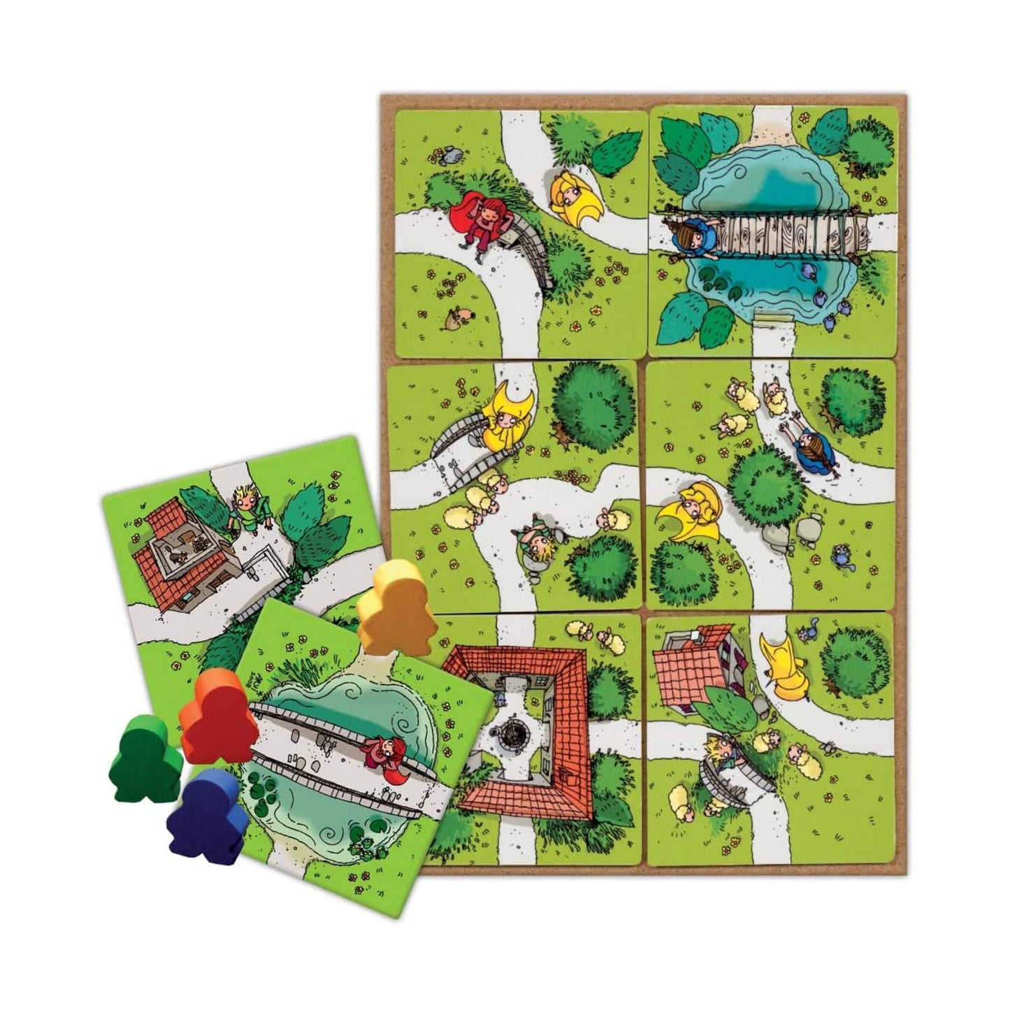Asmodee My First Carcassonne Board Game - Medieval Strategy Game with Colorful Tile Placement, Family Fun for Kids & Adults, Age