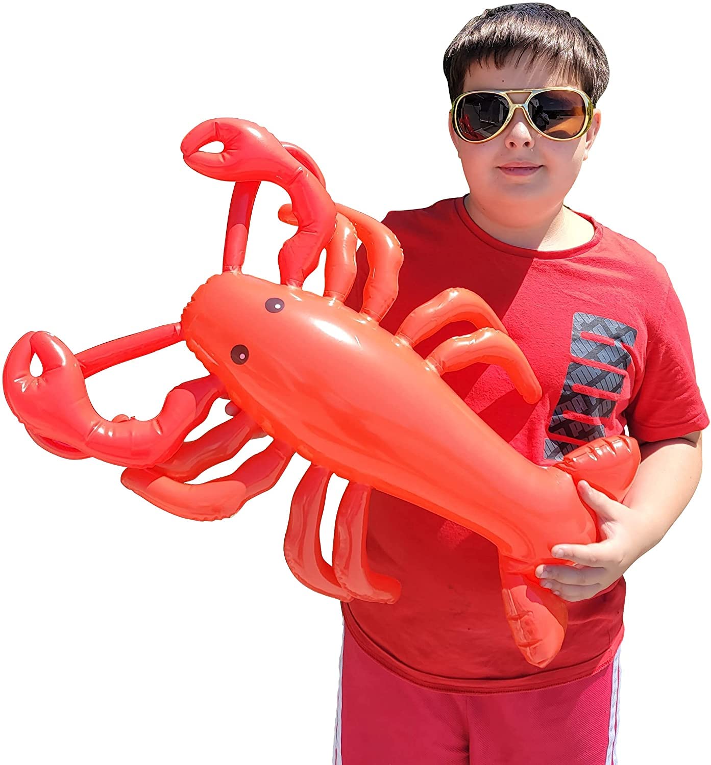 Large 20'' RED Blow-up Inflatable Lobster Pool Toy Luau Nautical Clam Bake Beach Hawaii Key West Theme Party Decoration (6 Pack)