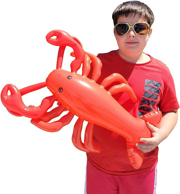 Large 20'' RED Blow-up Inflatable Lobster Pool Toy Luau Nautical Clam Bake Beach Hawaii Key West Theme Party Decoration (6 Pack)