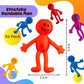 Bedwina Stretchy Bendable Man Toy, 36 Pack, Assorted Fun Colors, Small Rubber, Model BED-5182, Stress Relief Party Favor