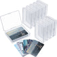 Queekay 36 Pieces Playing Card Box Case Trading Card Storage Organizer 3.8 X 2.7 X 0.8 Inch Clear Case Empty Plastic Storage Box