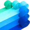 Captain Dcor 6 Crepe Paper Streamers Rolls, 492ft Value Pack of Unique 6 Blue Streamers - Each Roll 82 Feet Long & 1.8 Inch wide