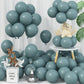 Jobkoo Slate Blue Balloons 5 Inch, 60Pcs Small Dusty Blue Balloon Dark Teal Blue Latex Balloons 5'' Mini Matte Blue Retro Sea Bl