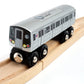Muni Pals Munipals New York City Subway Wooden Railway (B Division) F Train/6 Avenue Local-Culver Express–Child Safe And Tested Wood Toy Train