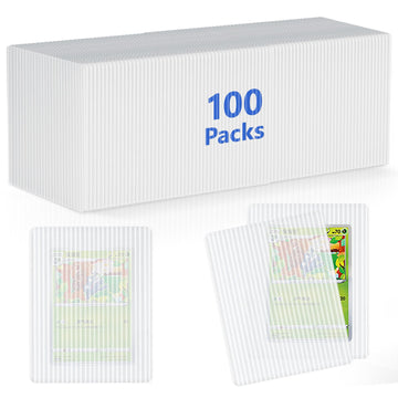 DEDC 100 Packs Trading Card Shipping Protector White  Card Protector Shipping for Top Loaders  Soft Card Sleeves and Semi-Rigid Card Holder  Trading Card Shipping Supplies  Card Grading Essential