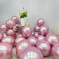 Jobkoo 60Pcs Metallic Pink Balloons 5Inch Shiny Chrome Light Pink Balloon Light Purple Metallic Party Balloons Small Pink Chrome