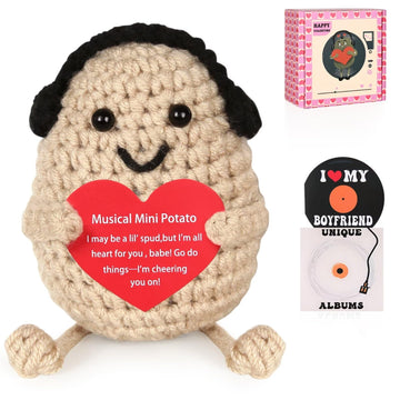 Vermeyen Valentine'S Positive Potato Crochet Dolls Positive Potato Gifts,Mini Positive Potato