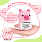 GevGuxLuo Positive Crochet Pink Pig - Handmade Cotton Gift with Affirmation Cards for Women, Friends, Sisters, Daughters, Teens