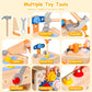 TONZE Kids Tool Set with Apron, Wooden Toddler Tool Bench Montessori Toys for 3 4 Year Old, 39 PCS Educational STEM Construction