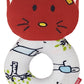 Pikipo Plush Kitty Face Rattle Soft Toy With Round Handle (Red) - Toddlers