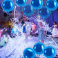 TONIFUL 30Pcs 18 Inch Large Blue Round Shape Foil Balloons Big Blue Circle Helium Mylar Ballons for Birthday Wedding Baby Shower