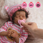 Jirachi Realistic Reborn Baby Dolls, Silicone Soft Body Real Life Baby Girl, Black Lifelike Reborn Babies With Feeding Kit & Gift Box For Kids Age 3+