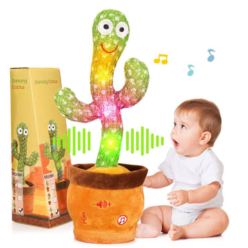 Milegi Volume Adjustable Dancing Talking Cactus, Children'S Song Cactus Baby Toy Dancing Cactus Mimicking Toys, Talking Cactus T