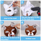 Draupnir 10Pcs Cat Mask Therian Mask Fox Mask with Fur and Eye Mesh, DIY Blank White Paper Cat Face Mask to Paint, Cat Nask Ther