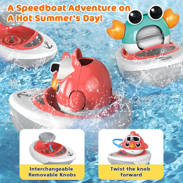 Vatos Baby Bath Toys, Elephant Basketball Hoop Bathroom Baby Toys For Babies Boys Girls 1 Year Old, Baby Bathtub Playset With Bird, Crab, Clouds, Yacht Best Bath Gift For Toddlers 1-3