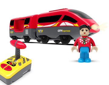Train Track Accessories Remote Control Train, Battery Operated Locomotive Train Toy For Toddlers Train Set, Powerful Engine Train Vehicle Fits All Major Brands Railway System (Battery Not Included)
