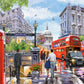 CASTORLAND 2000 Piece Jigsaw Puzzles  Spring in London  City Center  Red Bus  UK  Great Britain  Puzzle of England  mature-themed Puzzles  Castorland C-200788-2