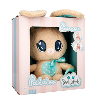 Imc Toys Peekapets Peek-A-Boo Bunny Plush - Baby Shower Stuffed Animal, Brown Bear Plush Doll - Great Gift For Kids Ages 1-3