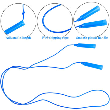 Elcoho 10 Pack Colorful Adjustable Kids Jump Ropes - Skipping Ropes for Outdoor Play, Great Party Favor, Multicolor