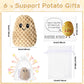 Roundfunny 12 Sets Positive Knitted Potato Toys Emotional Cute Potato Crochet Gifts Positive Cards Bags Inspirational End Of Sch