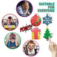 60PCS Christmas Mini Pop Keychain Fidget Toy, Mini Push Pop Bubble Fidget Sensory Toy Keychains, Christmas Pop Fidget Toys, and