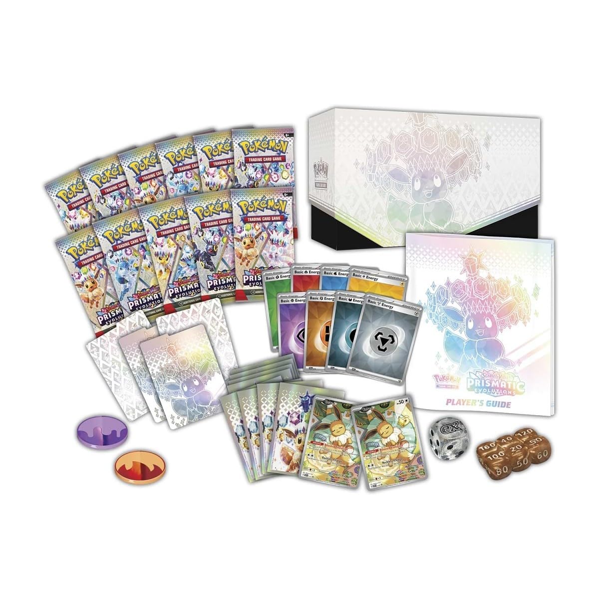 Pokémon TCG Elite Trainer Box - Scarlet & Violet Prismatic Evolutions, 7.4"x7.5"x3.5", Paper Material
