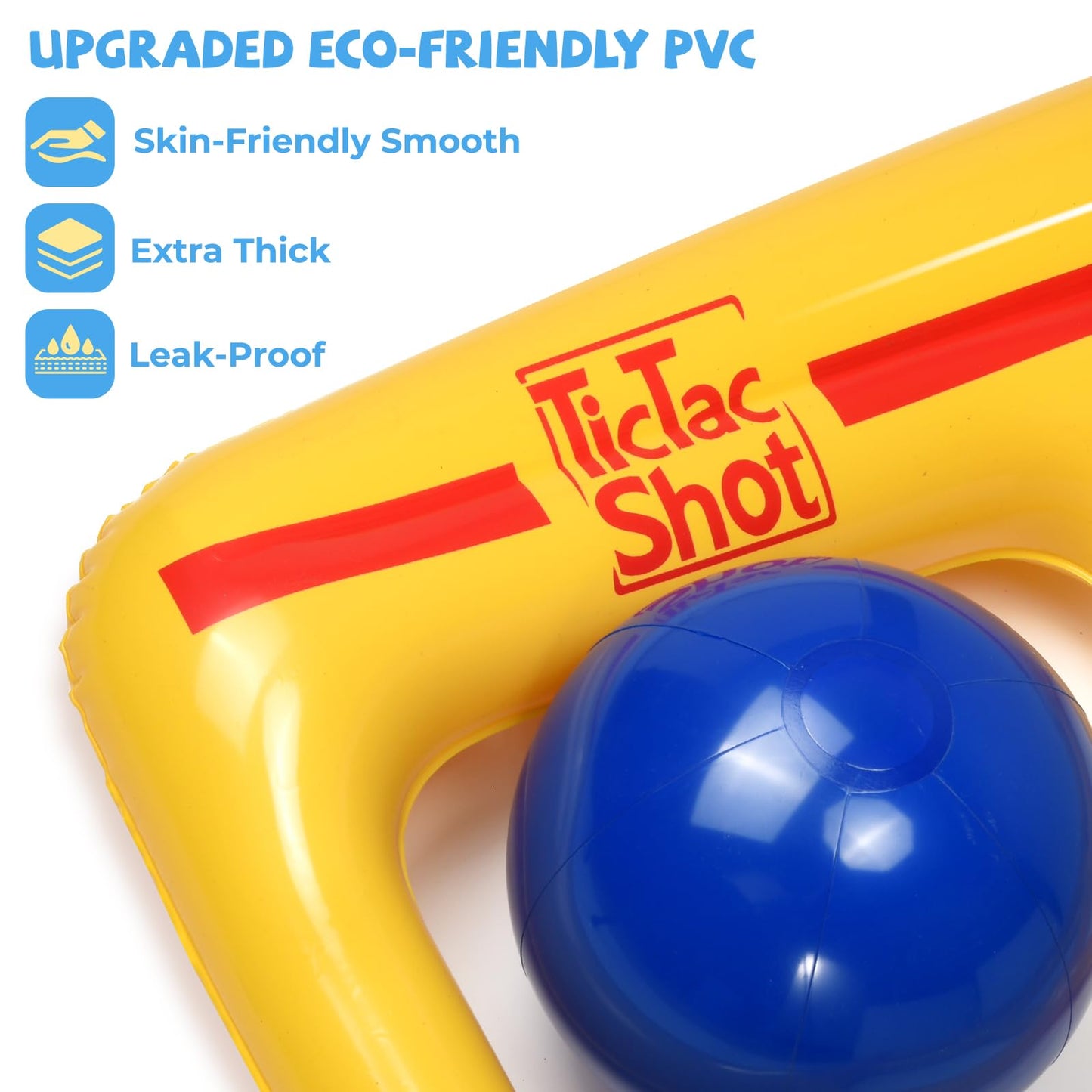 TicTac Shot Pool Toys Games Set- Tic-Tac-Toe Inflatable Pool Toy with 10 Balls - for mature-themeds Teens Kids 2-10 Players