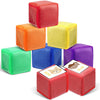 Yilloog 6 Pcs 3.15 Inch DIY Photo Pocket Dice for Classroom Large Clear Foam Dice Education Playing Game Cubes Set 6 Sided Stack
