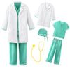 Reliparty Kids Doctor Costume Set With Cap And Accessories 5 Piece Set, Green,140