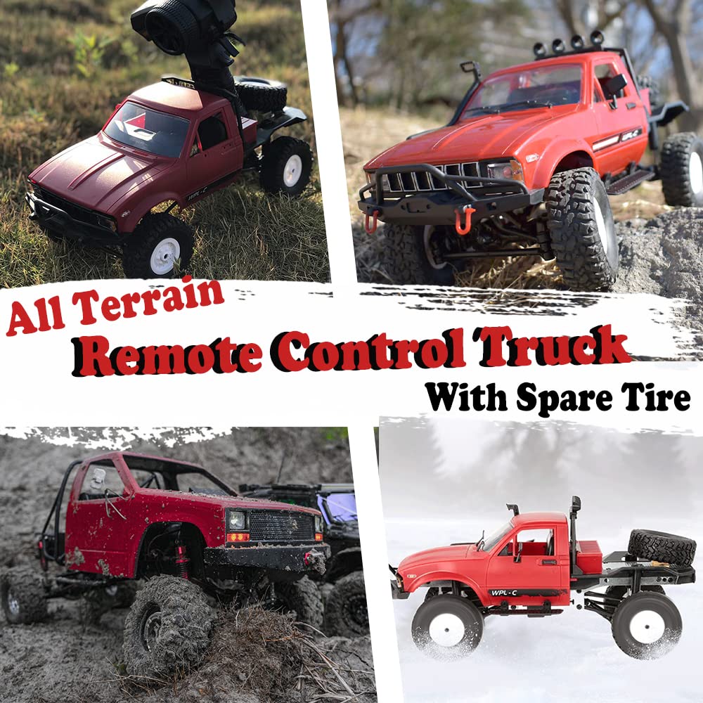 The Perseids Rc Crawler Offroad Rc Truck Wpl C14 Rc Rock Crawler 4X4 1/16 Scale Remote Control Trucks, 2.4G Semi Trucks All Terr