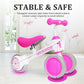 Allobebe Baby Balance Bike, Baby Walker 12-36 Months Gifts For 1 Year Old Girl, Toddler Bike To Train Baby From Standing To Running With Adjustable Seat, Flash Light Rear Wheel