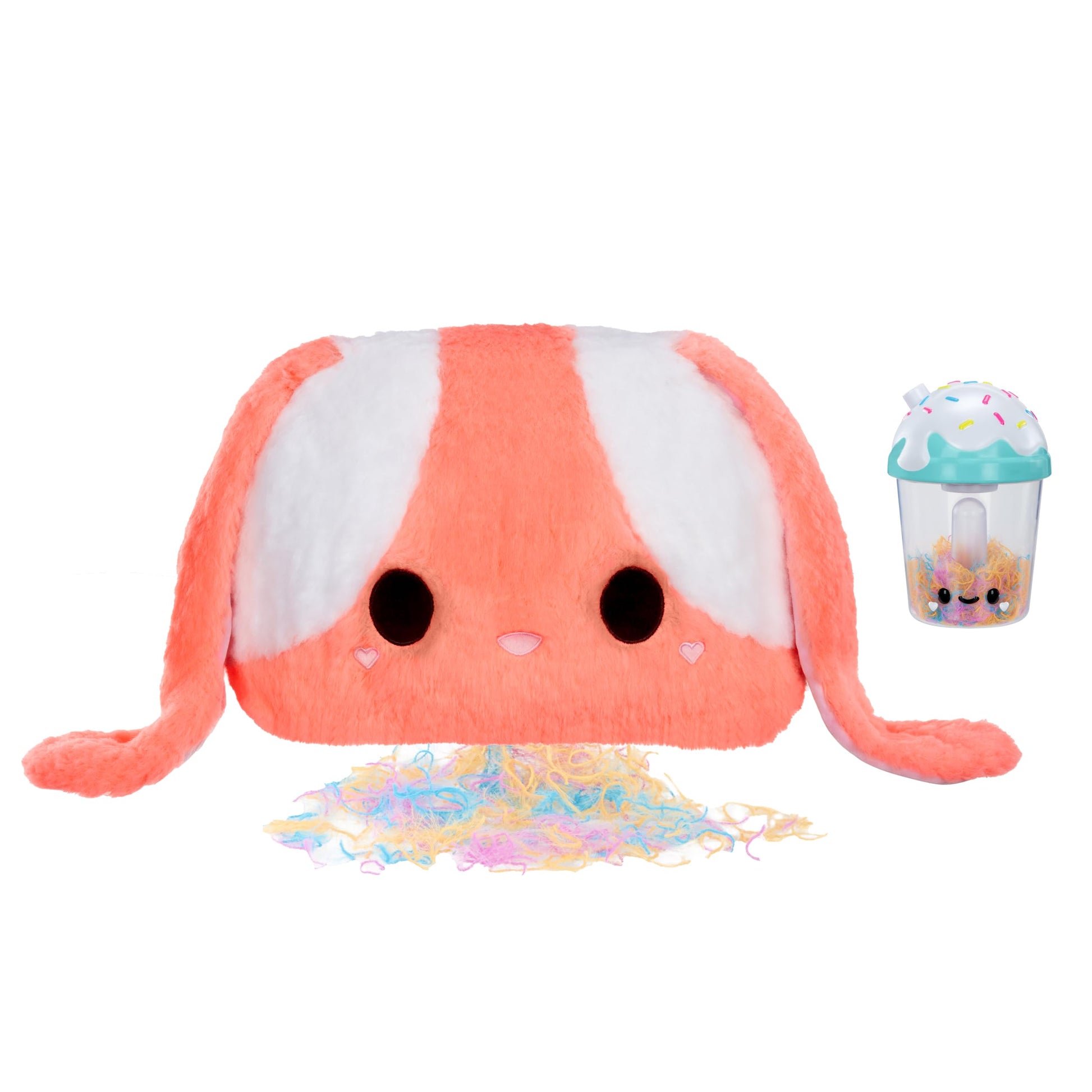 Fluffie Stuffiez Feature Plush Pillow Fight Plush Bunny, Ultra Soft Fluff with Huggable ASMR Interactive Play and Easy Cleanup w