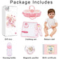 CHAREX Reborn Baby Dolls - 18 inch Realistic Baby Doll Pink Cradle Baby Girl Handmade Lifelike Weighted Realistic Silicone Baby