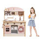 ROBOTIME Wooden Play Kitchen Set, Pretend Play Kitchen Set for Kids with Realistic Design, Kids & Toddlers Kitchen Playset with