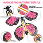 Lomimos 40Pcs Flying Butterfly, Magic Wind Up Butterfly Toy Gift For Kids Surprise Explosion Box Wedding Birthday Party Book Gre