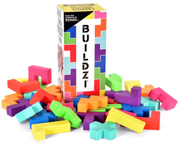 Tenzi Buildzi The Fast Stacking Building Block Game For The Whole Family - 2 To 4 Players Ages 6 To 96 - Plus Fun Party Games For Up To 8 Players - Perfect Kids Game For Game Night