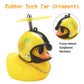 Wonuu Rubber Duck Car Ornaments Yellow Duck Car Dashboard Decorations Cool Glasses Duck With Propeller Helmet (Pineapple-Yellow)