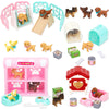 TQQFUN 32 PCS Dog Figures Play Set, Pet Care Center Pretend Play Set with Realistic Puppy Toys, Educational Gifts for Girls and 