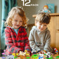 Kimiangel Party Favors For Kids, 12 Pack Mini Animals Building Blocks Sets For Goodie Bags, Prize Box Toys For Kids, Fillers, Prizes, Christmas Birthday Gifts Stem Educational Brick Kits(1222 Pcs)