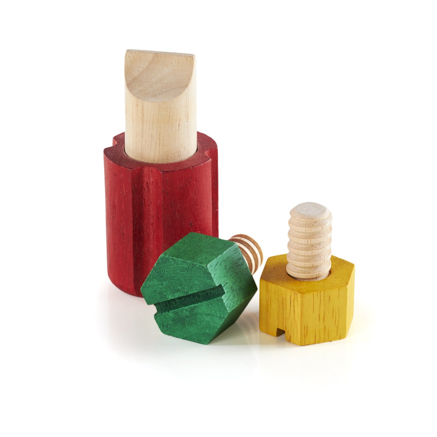 Guidecraft Screw Block - Kids Multi-Color Matching Game, Classic Wooden Toddler Memory And Sensory Skills Development Toy