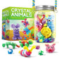 Xxtoys Crystal Growing Terrarium Kit - Crafts For Girls Ages 8-12- Create 12 Animals Science Kit For Kids - Light-Up Crystal Lan