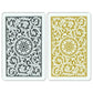 Copag 1546 Design 100% Plastic Playing Cards, Bridge Size (Narrow) Black/Gold (Jumbo Index, 6 Sets)