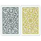 Copag 1546 Design 100% Plastic Playing Cards, Bridge Size (Narrow) Black/Gold (Standard Index, 6 Sets)