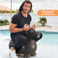 WALIKI Huge Bouncy Horse Hopper for Kids & Adults | X-Large Brown PVC Bull Riding Toy