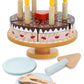 Pairpear Birthday Party Cake Playset For Kids,Wooden Toys Play Food